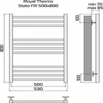 Полотенцесушитель Royal Thermo Statо П11 500х800 стальной 4