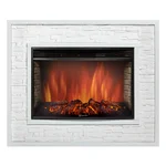 Каминокомплект:Очаг Electrolux EFP/P-3320RLS, портал Loft 30 камень белый, белая эмаль 1