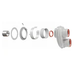 Адаптер моноблочный Royal Thermo 60/100 для перехода на двухтрубную систему 80/80 (универсальный) 4