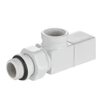 Набор дизайн-вентилей Royal Thermo CUBE, осевой (белый) 1/2" 2