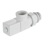 Набор дизайн-вентилей Royal Thermo CUBE, осевой (белый) 1/2" 3