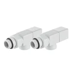 Набор дизайн-вентилей Royal Thermo CUBE, осевой (белый) 1/2" 4