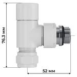 Набор термостатический трехосевой Royal Thermo Design Pro 15мм М30х1,5 (Белый) 6