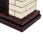 Каминокомплект: Очаг Electrolux EFP/P-2720RLS, портал Bricks 25 камень бежевый, шпон темный дуб 3