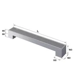 Конвектор напольный Royal Thermo STEP-80/180/1500-1-N-SS-LG-NA 2