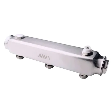 Коллектор MVI ML.403.06 из нержавеющей стали, м/ц расстояние 100мм,1"x1/2" 3 вых.