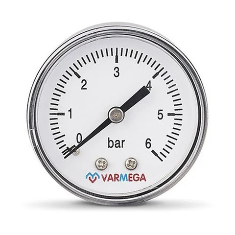 Манометр VARMEGA аксиальный 50 мм, 6 бар, 1/4", VMMT08-500602 1