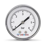 Манометр VARMEGA аксиальный 50 мм, 6 бар, 1/4", VMMT08-500602 1