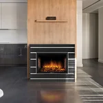 Каминокомплект: Очаг Electrolux EFP/P-2520LS N, портал Moderno 25 шпон черный дуб 4