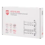 Коллектор Royal Thermo нерж. в сборе универсальный 1" ВР-3/4" НР с автомат. воздухоотвод-ми 5 вых. 9