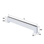 Конвектор напольный Royal Thermo STEP-180/130/1600-3-N-WT-LG-NA 2