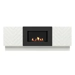 Каминокомплект:Тумба с биокамином Firelight BFP/P-1400V белая+набор керамических дров ель 4