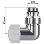 Набор термостатический трехосевой Royal Thermo Design Pro 15мм М30х1,5 (Хром) 4
