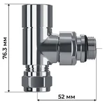 Набор термостатический трехосевой Royal Thermo Design Pro 15мм М30х1,5 (Хром) 6