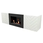 Тумба с биокамином Firelight BFP/P-1400V белая 1