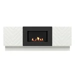 Тумба с биокамином Firelight BFP/P-1400V белая 4