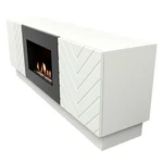 Тумба с биокамином Firelight BFP/P-1400V белая 6
