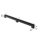 Конвектор напольный Royal Thermo STEP-80/130/2800-1-N-BL-LG-BL 2
