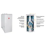 Котел дизельный KITURAMI TURBO-21 напольный, 2 конт., закр.кам.сгор. 2