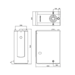 Котел дизельный KITURAMI TURBO-21 напольный, 2 конт., закр.кам.сгор. 3