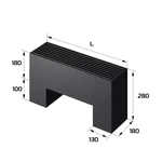 Конвектор напольный Royal Thermo STEP-180/180/600-3-N-BL-LG-BL 2