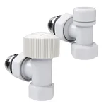 Набор термостатический угловой Royal Thermo Design 1/2"М30х1,5 (Белый) 2