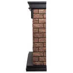 Портал Firelight Bricks Wood Classic камень темный, шпон венге 3