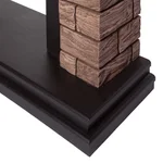 Портал Firelight Bricks Wood Classic камень темный, шпон венге 4