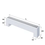 Конвектор напольный Royal Thermo STEP-180/180/1600-3-N-WT-LG-NA 2