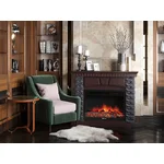 Портал Firelight Porto 25 камень черный, шпон венге 7