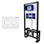 Инсталляция для унитаза BETTOSERB sava free standing, клавиша смыва cool белый глянец круг. 1
