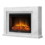 Каминокомплект:ОчагElectrolux EFP/P-2520LS с порталом Simple 25 белый мрамор 2