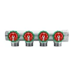 Коллектор регулирующий VARMEGA VM14634, 1", на 4 выхода 3/4"ЕК, хромированный 2