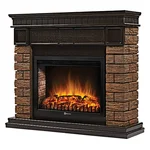 Портал Firelight Bricks Wood 30 камень коричневый, шпон темный дуб 1