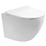 Унитаз AQUATEK ЕВРОПА подвесной, безободковый с сиденьем Soft Close, 525х360х320мм 1