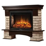 Портал Firelight Forte Wood 30 камень коричневый, шпон темный дуб 1