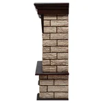 Портал Firelight Forte Wood 30 камень коричневый, шпон темный дуб 4