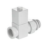Набор дизайн-вентилей Royal Thermo CUBE, прямой (белый) 1/2" 5