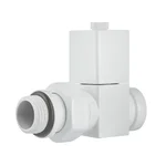 Набор дизайн-вентилей Royal Thermo CUBE, прямой (белый) 1/2" 7