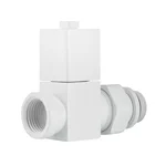 Набор дизайн-вентилей Royal Thermo CUBE, прямой (белый) 1/2" 8
