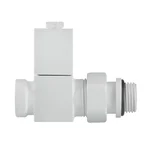Набор дизайн-вентилей Royal Thermo CUBE, прямой (белый) 1/2" 9