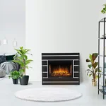 Каминокомплект: Очаг Electrolux EFP/P-3020LS N, портал Moderno 30 шпон чёрный дуб 4