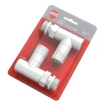 Набор дизайн-вентилей Royal Thermo PIANO, прямой (белый) 1/2" 1