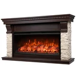 Каминокомплект: Очаг Royal Thermo Aurora RTFP/P-AR40LS, портал Michigan 40 камень мол., шпон т.дуб 1