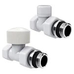 Набор термостатический прямой Royal Thermo Design 1/2"М30х1,5 (Белый) 1