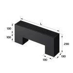 Конвектор напольный Royal Thermo STEP-130/130/700-2-N-BL-LG-BL 2