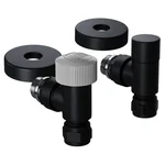 Набор термостатический угловой Royal Thermo Design Pro 15мм М30х1,5 (Черный) 2