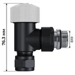 Набор термостатический угловой Royal Thermo Design Pro 15мм М30х1,5 (Черный) 4