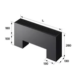 Конвектор напольный Royal Thermo STEP-180/130/700-3-N-BL-LG-BL 2