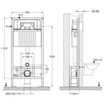 Инсталляция BETTOSERB SAVA Free Standing для подвесного унитаза 3